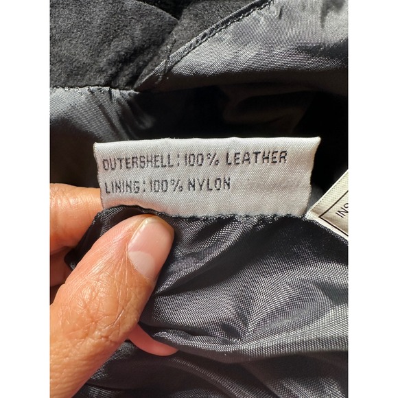 G-III Global Identity Black Suade Leather Skirt Womens‎ Size 9/10 Lined Fitted - Picture 7 of 8